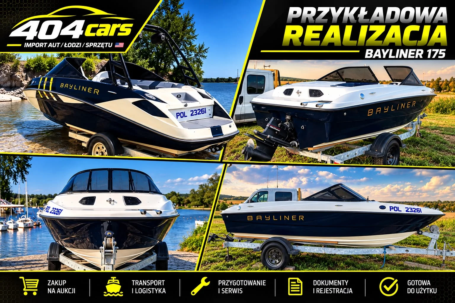 Bayliner 175 — materiał realizacji 404 CARS