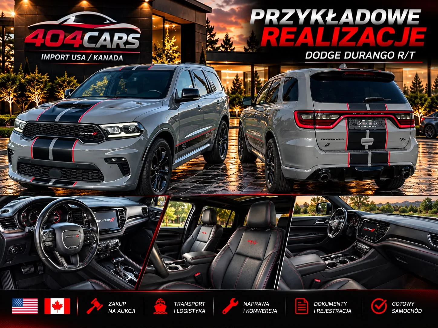 Szary Dodge Durango R/T — materiał realizacji 404 CARS