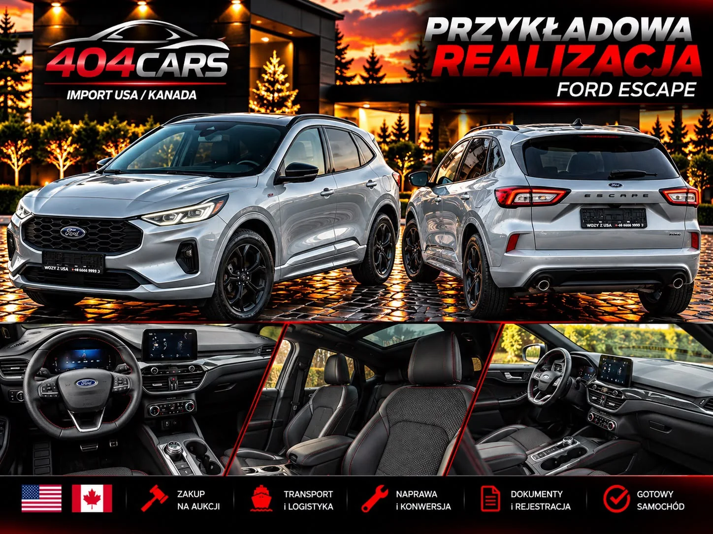 Srebrny Ford Escape — materiał realizacji 404 CARS